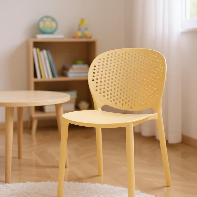 Heavy Duty Plastic Juvenile Chairs (Set of 4) - Yellow