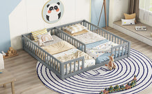 Load image into Gallery viewer, Double Floor Bed With Fence, Guardrails, Without Door

