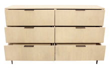 Load image into Gallery viewer, 56" Solid Wood Six Drawer Dresser - Natural

