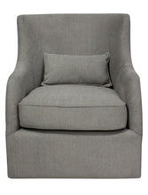 Load image into Gallery viewer, Polyester Blend Solid Color Swivel Arm Chair - Gray

