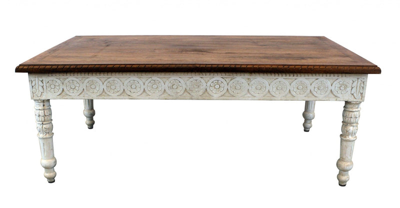 Decorative Coffee Table - Brown And White