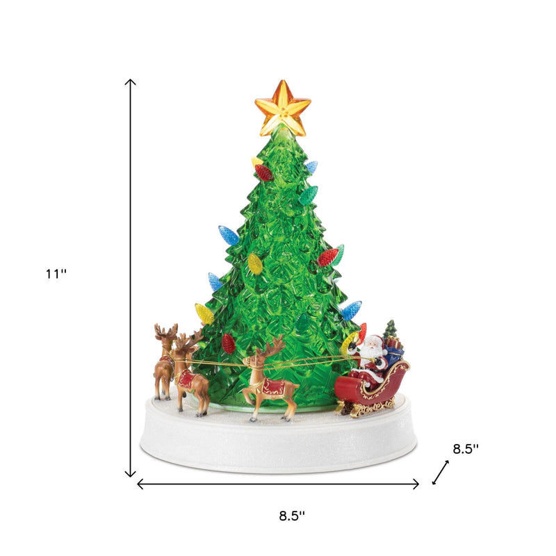 Plastic Trees Christmas Christmas Tree Tabletop Sculpture With LED - Red / Brown