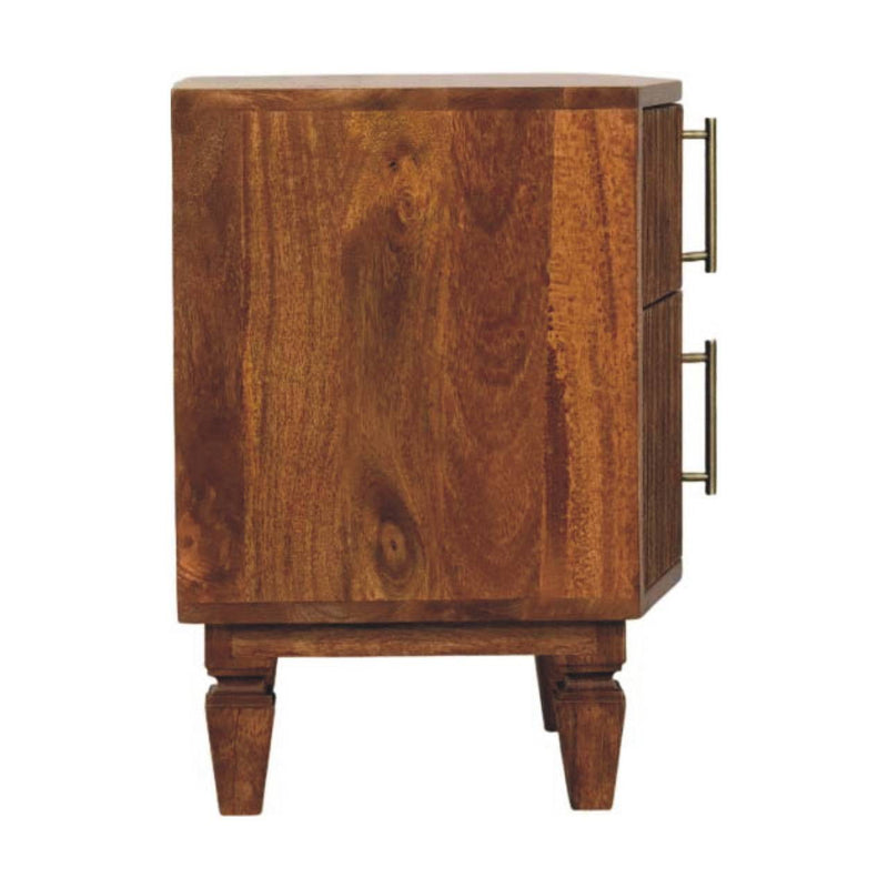 22" Two Drawer Nightstand Wood - Brown