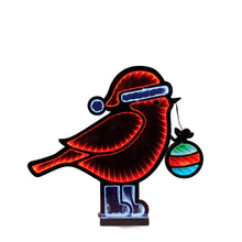 Load image into Gallery viewer, Bird Christmas Tabletop Sign With LED - Red / White / Green
