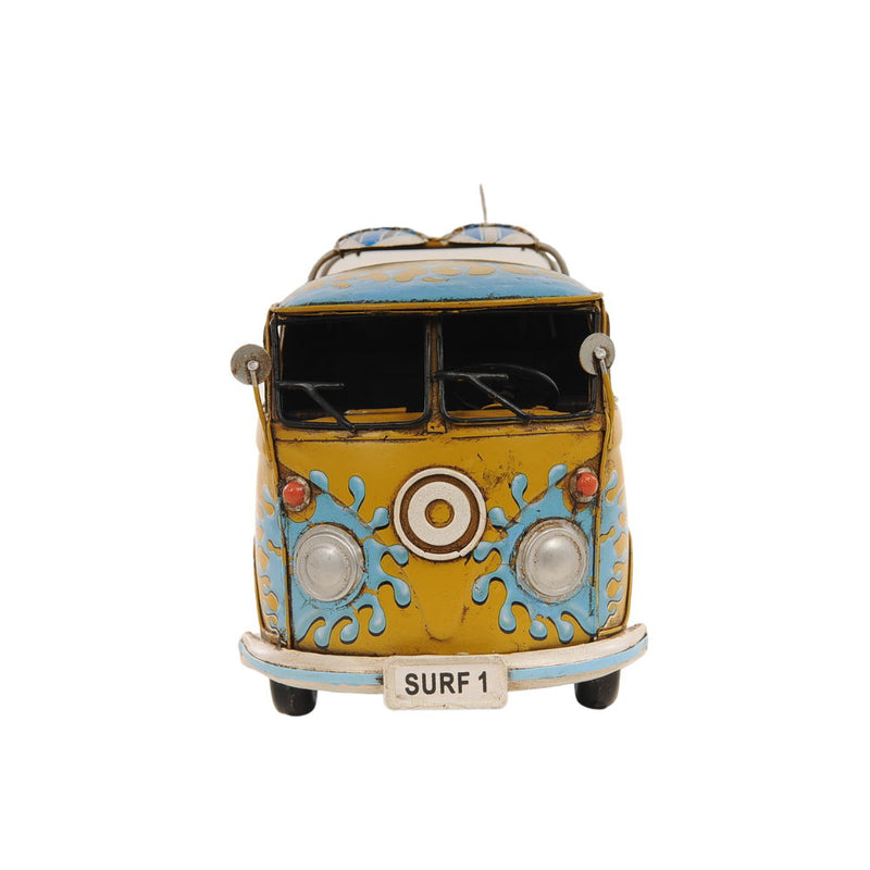 Hand Painted c1967 Volkswagen Deluxe Model Car - Blue / Yellow