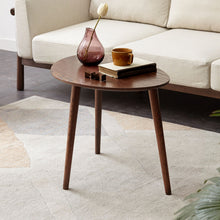 Load image into Gallery viewer, Center Table Low Table 100% Solid Oak Wood Top Plate Desk Pebble Shaped Natural Wooden Coffee Table - Walnut
