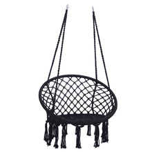 Load image into Gallery viewer, Macrame Hanging Hammock Chair, Rope Swing For Indoor And Outdoor Use
