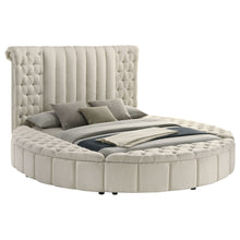 Load image into Gallery viewer, Santiago - Upholstered Round Storage Bed With Built In Charging Ports
