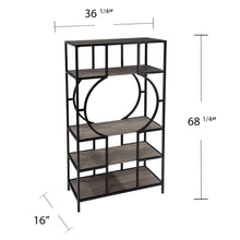 Load image into Gallery viewer, Open Back Four Tier Bookcase With Frame - Black
