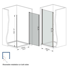 Load image into Gallery viewer, Shower Door With Glass And Explosion Proof Safety Film
