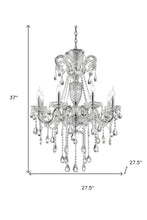 Load image into Gallery viewer, Candle Style Empire Transparent Glass Led Ceiling Light - Nickel / Ivory / Clear

