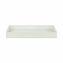 Load image into Gallery viewer, 16" Rectangular Wood Handmade Tray With Handles - White / Silver
