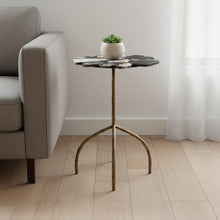 Load image into Gallery viewer, 23" Iron Pedestal End Table - Brown
