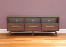 Load image into Gallery viewer, Mahogany Solids &amp; Veneer Open Shelving TV Stand - Brown
