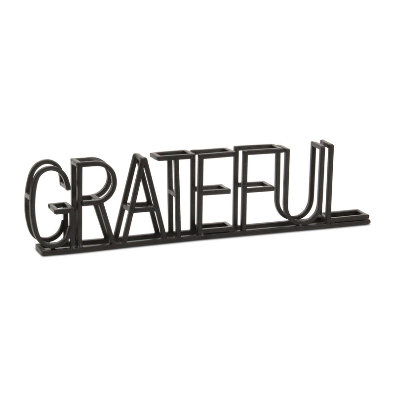 Grateful Tabletop Sign - Black