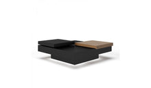 Load image into Gallery viewer, Square Coffee Table With Drawer - Black And Walnut

