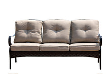 Load image into Gallery viewer, Polyester Blend Settee With Black Legs - Beige
