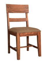 Load image into Gallery viewer, Upholstered Fabric Slat Back Dining Side Chairs (Set of 2) - Brown
