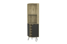 Load image into Gallery viewer, Corner Bar Cabinet With Eleven Shelves - Brown And Black
