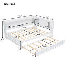 Load image into Gallery viewer, Daybed With Storage Shelves, LED, USB, And Trundle
