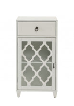 Load image into Gallery viewer, Fret Work Design Glass Door Cabinet - White
