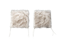 Load image into Gallery viewer, 17" Faux Fur Dining Chair Pads (Set of 2) - Ivory / Brown
