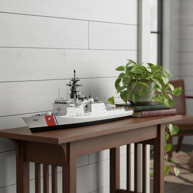 Hand Painted Model Boat (624485) - White