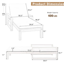 Load image into Gallery viewer, Outdoor Lounge Chairs, 5 Position Chaise Lounge With Adjustable Backrest (Set of 2) - Gray

