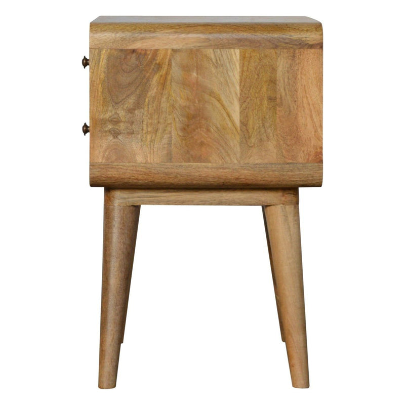 22" Two Drawer Nightstand - Brown