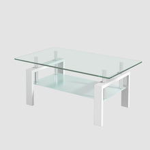 Load image into Gallery viewer, Tempered Glass Table With Storage

