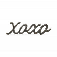Load image into Gallery viewer, Hand Painted XOXO Sentiment Tabletop Sculpture - Black
