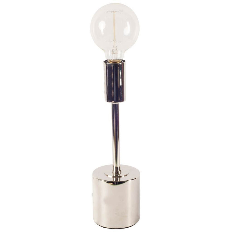 18" Unfinished Metal Round Bedside Lamp - Silver