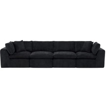 Load image into Gallery viewer, Chenille Modular Sofa Chaise With Toss Pillows (725201) - Black
