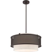 Load image into Gallery viewer, 18" Four Light Dimmable Chandelier With Shades - Bronze
