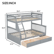 Load image into Gallery viewer, Bunk Bed With Drawers, Convertible Storage Bed
