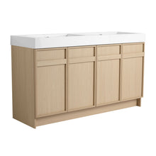 Load image into Gallery viewer, Freestanding Bathroom Vanity With Resin Sink &amp; Soft Close Cabinet Doors
