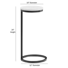 Load image into Gallery viewer, Cerro - Round Accent Table - Antique Bronze / White Marble
