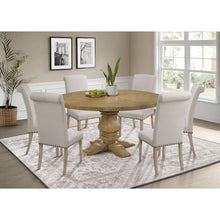 Load image into Gallery viewer, Round Dining Table Set With Upholstered Chairs
