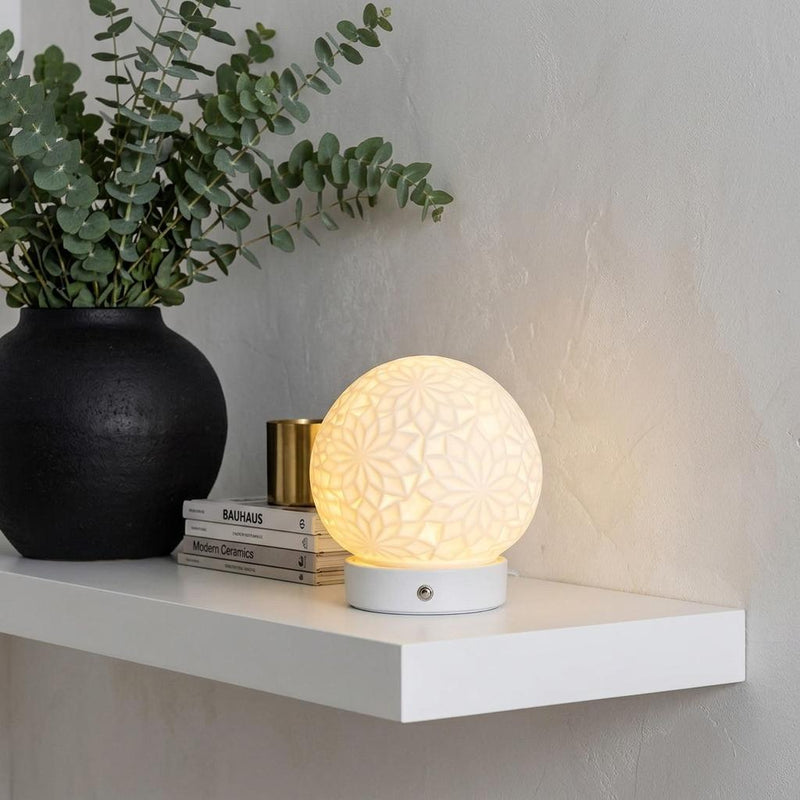 Globe Desk Lamp With Globe Shade (734241) - White
