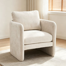 Load image into Gallery viewer, Armchair With Low Profile Curved Frame - Beige
