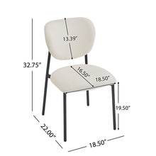 Load image into Gallery viewer, Modern Upholstered Dining Chairs With Metal Legs (Set of 2) - Beige

