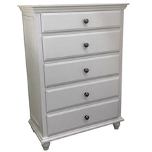 Load image into Gallery viewer, 1 Piece Chest 5 Drawers Knob Handles Bedroom Furniture - White
