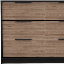 Load image into Gallery viewer, Six Drawer Double Dresser - Brown And Black
