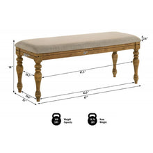 Load image into Gallery viewer, Dining Bench With Cushion - Brown
