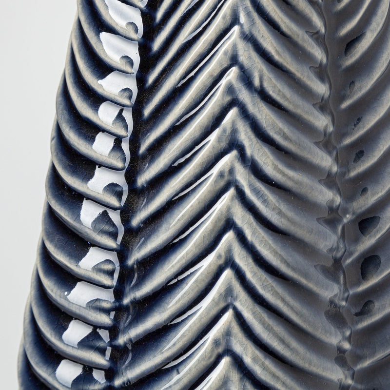 Abstract Table Vase - Navy Blue / White
