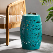 Load image into Gallery viewer, 12&quot; Outdoor Lace Cut Side Table
