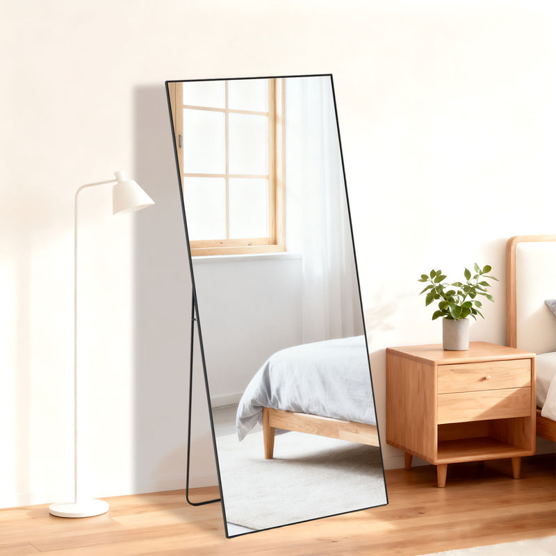 55" Aluminum Framed Mirror - Black