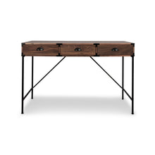 Load image into Gallery viewer, Wall Mounted H-Shape Writing Desk With Three Drawers - Brown
