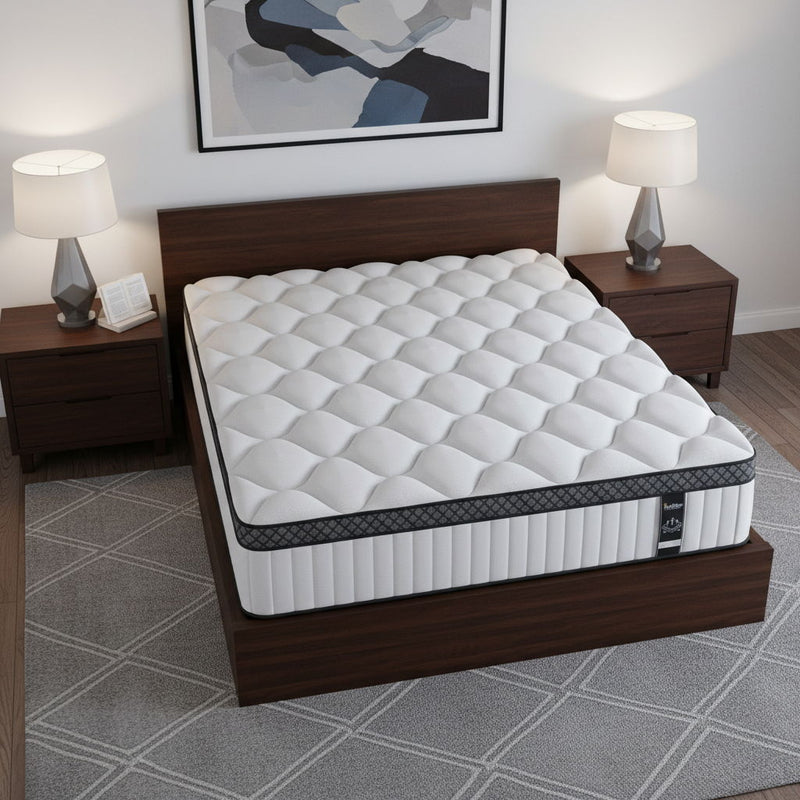 12" Full Double Foam Hybrid Mattress - White