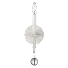 Load image into Gallery viewer, Modern Farmhouse Wall Sconce - Rustic White / Crystal
